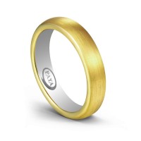 6mm Brush Dome Gold Plated Tungsten Engagement Rings