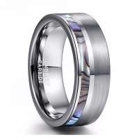 Men's Women's Blue Tungsten Carbide titanium engagement wedding band couple ring